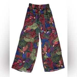 Rachel Zoe Wide Leg Resort Beaded Tassel Parrot Pants Women’s Size XS Boho Flowy